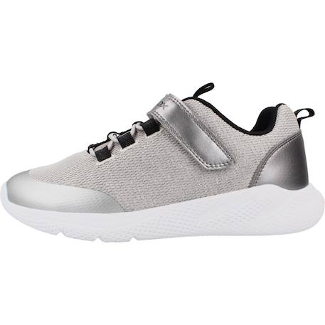 Baskets enfant fille en textile Gris c1363+Rose c8106 2 - vertbaudet enfant 