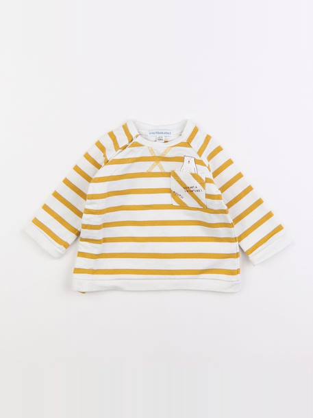 Sweat - 6 mois Blanc, jaune 1 - vertbaudet enfant 