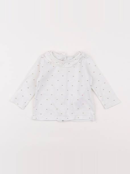 Tee-shirt - 6 mois Blanc, or 1 - vertbaudet enfant 