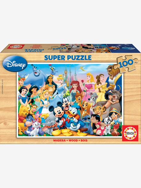 Puzzle bois 100 pièces Le monde merveilleux de Disney® EDUCA bleu 1 - vertbaudet enfant 