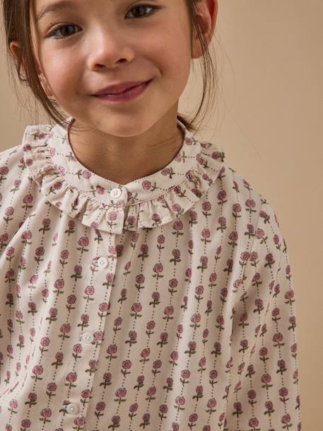 Chemise imprimée en velours fille Imprimé rosie 3 - vertbaudet enfant 