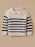 Pull laine mérinos bébé - cyrillus x les 3 tricoteurs Marine/ecru 1 - vertbaudet enfant 
