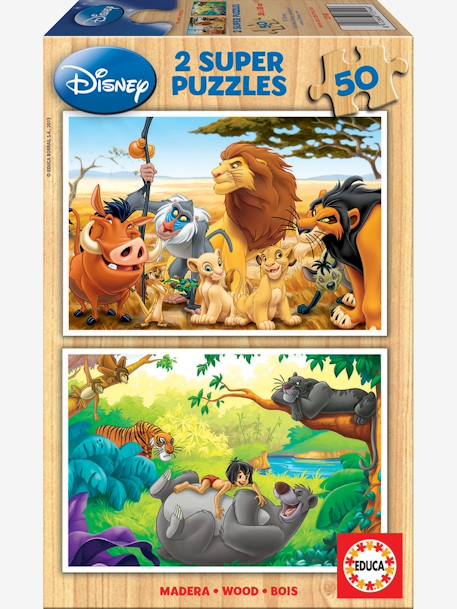 Lot de 2 puzzles bois 50 pièces Disney® Animal Friends Roi Lion + Livre de la jungle  EDUCA BUNT 1 - vertbaudet enfant 