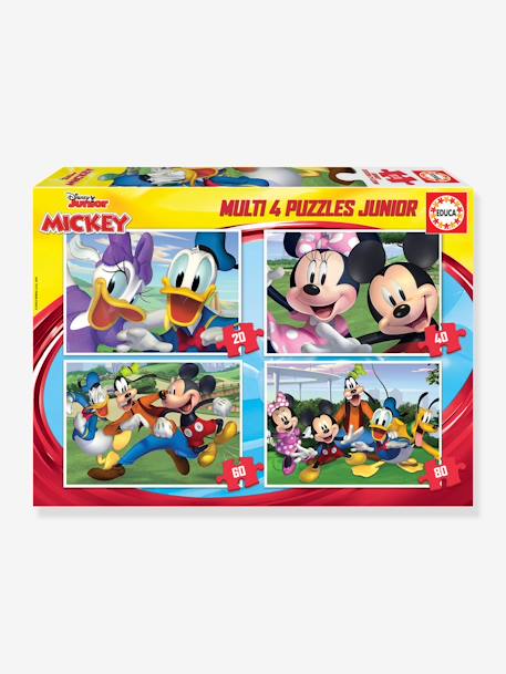 Lot de 4 puzzles progressifs 20 à 80 pièces Multi 4 Junior Disney® Mickey & friends EDUCA blanc 1 - vertbaudet enfant 