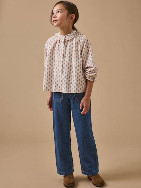 Chemise imprimée en velours fille Imprimé rosie 4 - vertbaudet enfant 