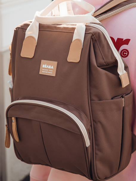 Sac à dos à langer Wellington beige chiné+Blue marine+Heather grey+marron+marron imprimé+vert sauge 22 - vertbaudet enfant 