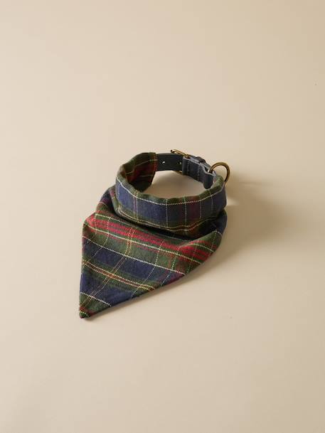 Bandana pour chien - collection fine truffe Carreaux ecossais vert 1 - vertbaudet enfant 