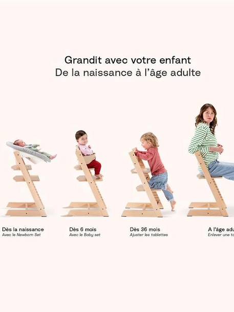 Chaise haute Tripp Trapp blanche+blanchie+brun+écru+gris+naturel+noir+Vert glacier 23 - vertbaudet enfant 