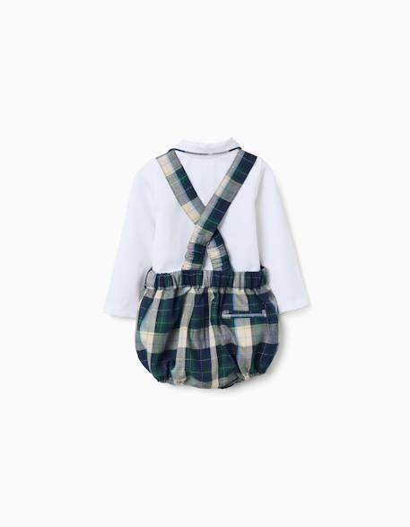 Ensemble body + short à carreaux b&s Bleu foncé 2 - vertbaudet enfant 