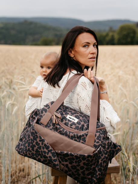 Sac à langer Sydney II beige imprimé+marron imprimé+vert sauge 7 - vertbaudet enfant 