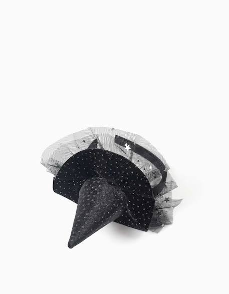 Serre-tête en velours avec chapeau de sorcière Noir 3 - vertbaudet enfant 