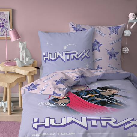 Parure de lit imprimée 100% coton, kpop demon hunters slaypop Rose 1 - vertbaudet enfant 
