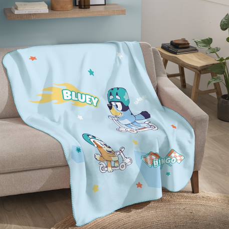 Plaid polaire imprimé, bluey trotinette Bleu 2 - vertbaudet enfant 