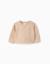 Cardigan en maille avec extrémités festonnées b&s Beige clair 1 - vertbaudet enfant 