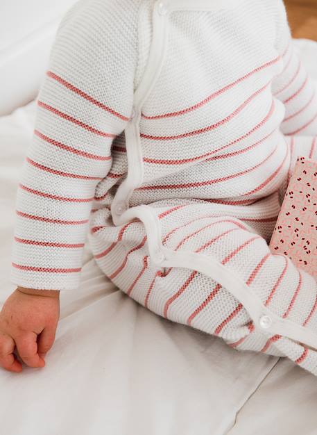 Combinaison bébé marinière Ecru rayé marine+Ecru rayé marine + coquelicot+Ecru rayé marine+curry+Ecru rayée pétunia+Marine rayé écru+Pétunia rayé écru 16 - vertbaudet enfant 