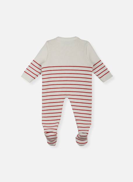 Combinaison bébé à pieds - collection «petits marins» Ecru rayé marine+Ecru rayé rouge basque 7 - vertbaudet enfant 