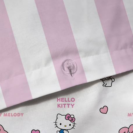 Parure de lit imprimée 100% coton, hello kitty classic Rose 5 - vertbaudet enfant 