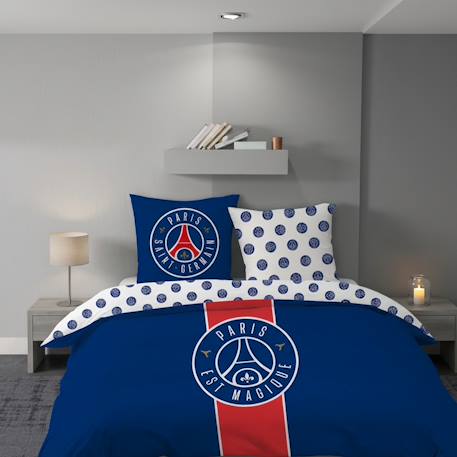 Parure de lit imprimée 100% coton, psg terrain Bleu 1 - vertbaudet enfant 