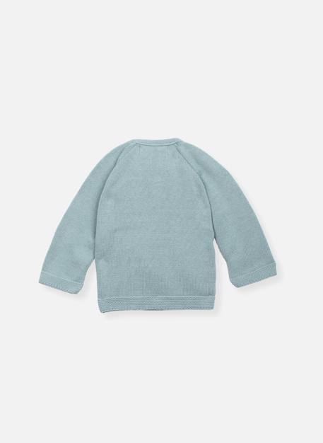 Brassière bébé en coton - collection «petits chats» Blanc+Bleu danube+Bleu orage+Bouton de rose 6 - vertbaudet enfant 