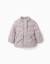 Doudoune floral avec capuche et doublure en peluche douce synthétique Beige clair 3 - vertbaudet enfant 