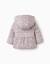 Doudoune floral avec capuche et doublure en peluche douce synthétique Beige clair 4 - vertbaudet enfant 