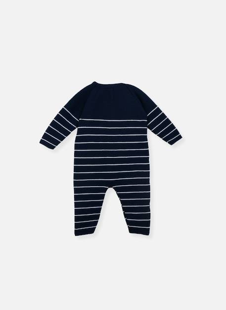 Combinaison bébé marinière Ecru rayé marine+Ecru rayé marine + coquelicot+Ecru rayé marine+curry+Ecru rayée pétunia+Marine rayé écru+Pétunia rayé écru 19 - vertbaudet enfant 