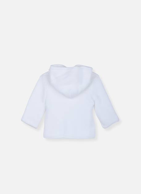 Manteaux bébé en coton - collection «petits chats» Blanc+Bleu danube+Bleu orage+Bouton de rose 3 - vertbaudet enfant 