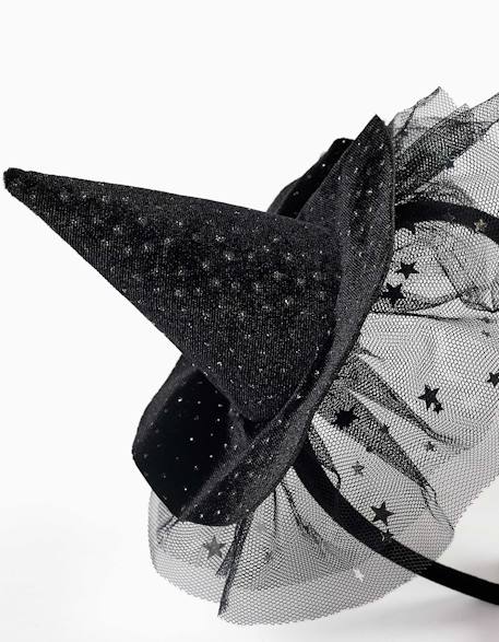 Serre-tête en velours avec chapeau de sorcière Noir 4 - vertbaudet enfant 