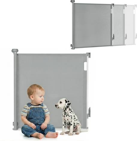 Barrière de sécurité rétractable thea jusqu’à 140 cm sans seuil Black onyx+Grey concrete+White 7 - vertbaudet enfant 