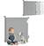 Barrière de sécurité rétractable thea jusqu’à 140 cm sans seuil Black onyx+Grey concrete+White 7 - vertbaudet enfant 