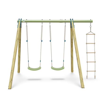 Portique balançoire piki avec échelle de corde pour enfants Bois 2 - vertbaudet enfant 