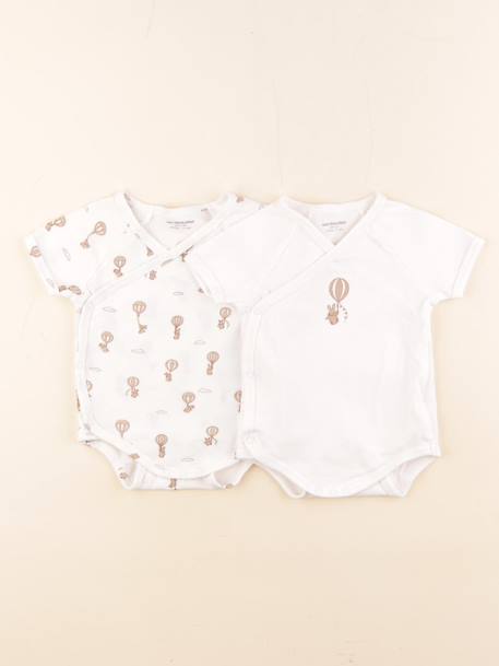 Lot de 2 bodies en coton - 9 mois Beige 1 - vertbaudet enfant 