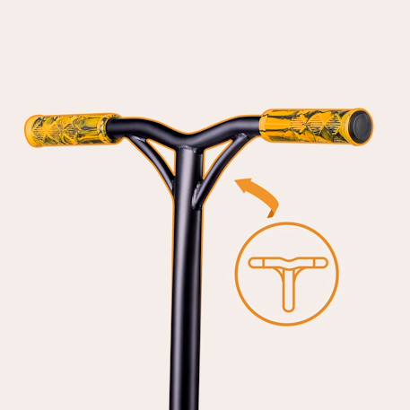 Trottinette acrobatique whizz avec guidon large et roulements abec-9 Black carbon yellow+Green lime black 4 - vertbaudet enfant 