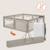 Grand parc bébé willow xl avec côtés en maille et grille de protection Beige sand+Grey concrete 6 - vertbaudet enfant 