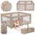 Grand parc bébé florence easy fold avec pliage rapide et sac de transport Beige sand+Grey graphite 1 - vertbaudet enfant 