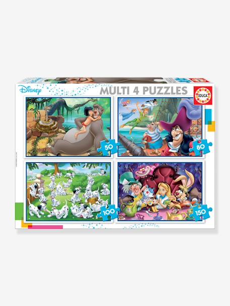 Lot de 4 puzzles progressifs 50 à 150 pièces Multi 4 Classiques Disney® EDUCA blanc 1 - vertbaudet enfant 