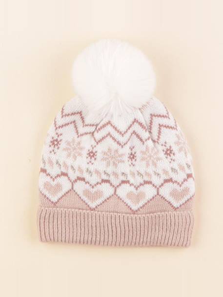 Bonnet - 2/3 ans Blanc, rose 1 - vertbaudet enfant 