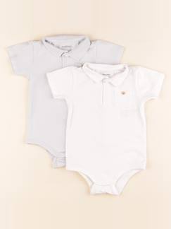 Seconde main-Garçon-Lot de 2 bodies en coton - 9 mois