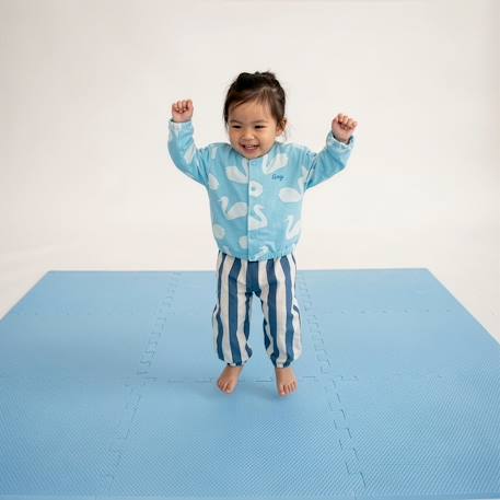 Tapis de Jeu Bébé et Enfant Classique Beige Clair+Bleu ardoise+Gris clair+Lilac+Rose+Vert 6 - vertbaudet enfant 