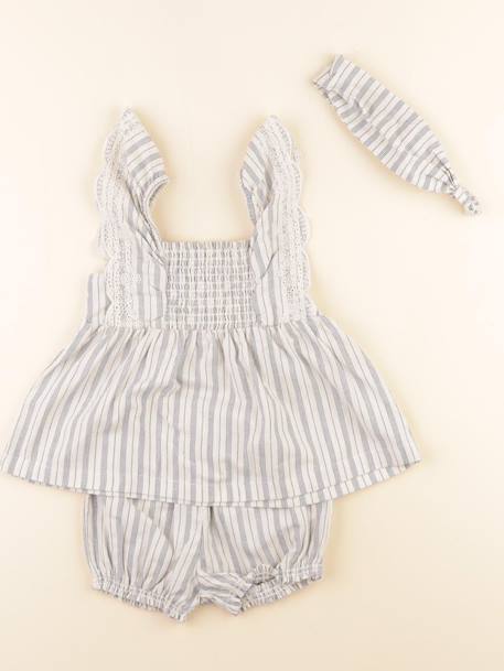 Ensemble - 36 mois Blanc, bleu 1 - vertbaudet enfant 
