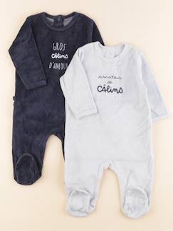 Seconde main-Garçon-Lot de 2 pyjamas velours - 6 mois