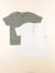 Lot de 2 tee-shirts - 5 ans Blanc, vert 1 - vertbaudet enfant 
