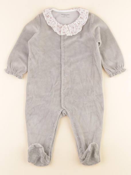 Pyjama velours - 12 mois Vert 1 - vertbaudet enfant 