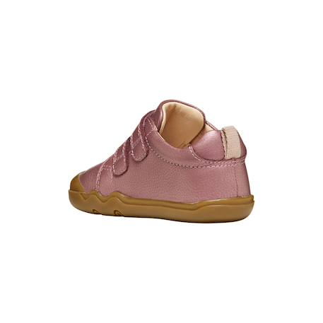 Baskets bébé basses à scratch Ivory clair+Rose sombre 9 - vertbaudet enfant 