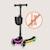 Trottinette 3 roues mey pliable avec roues lumineuses, hauteur réglable et panier Beige sand+Black onyx+Pink rose 11 - vertbaudet enfant 