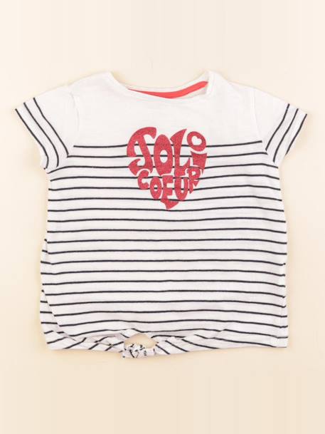 Tee-shirt - 4 ans Blanc, bleu 1 - vertbaudet enfant 