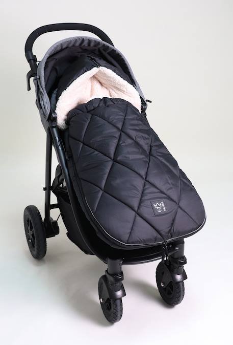 Chancelière pour poussette XL TOO camel+noir / créme 5 - vertbaudet enfant 