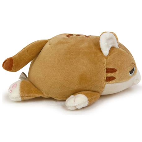 Porte-clé peluche nemu nemu mugi le chat brun (11 cm) Marron, beige, rose 3 - vertbaudet enfant 