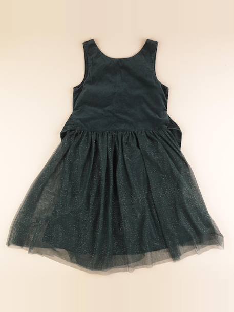 Robe velours - 14 ans Vert, or 1 - vertbaudet enfant 