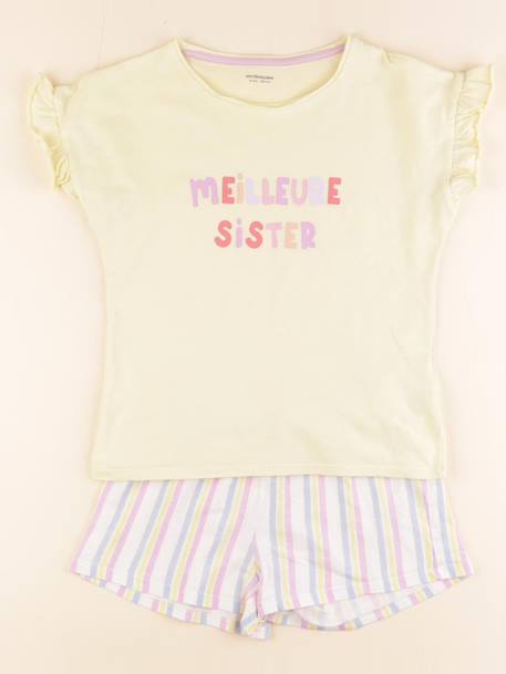 Pyjama coton - 8 ans Jaune 1 - vertbaudet enfant 